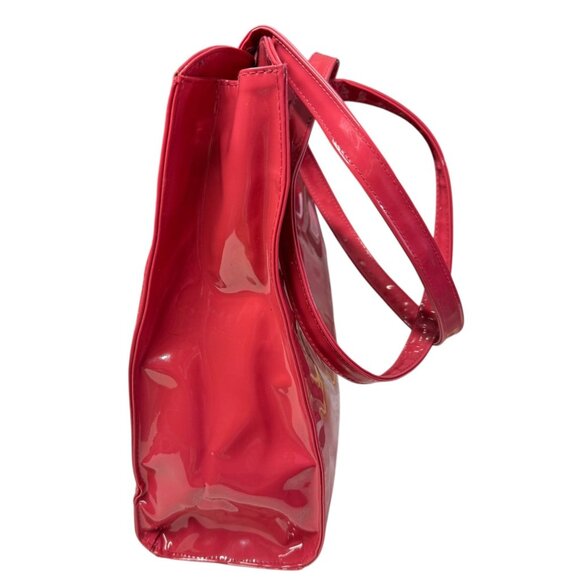 Nina Ricci Deci Dela Red Patent Tote Bag With .17 Fl Oz Mini Perfume Vtg 1994 - Picture 16 of 16